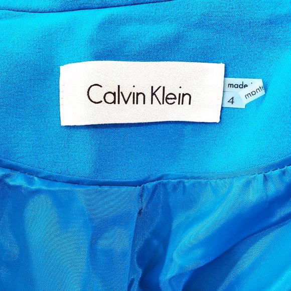 Calvin Klein Ocean Blue Blazer Suit Jacket - Picture 3 of 4